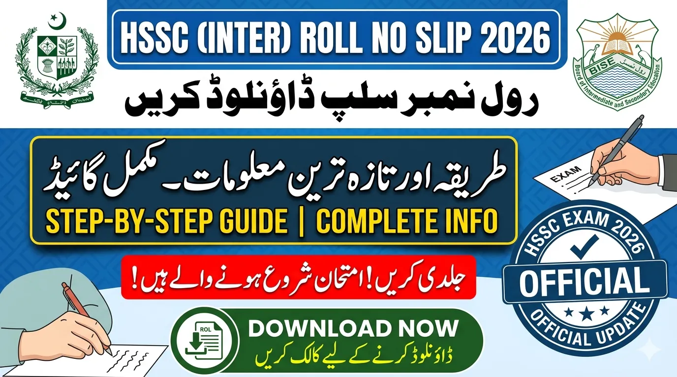 12th Class Roll No Slip 2026